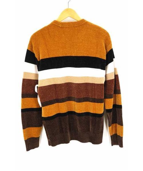 ブランド古着】Chenille Sweater シェニールボーダーニット