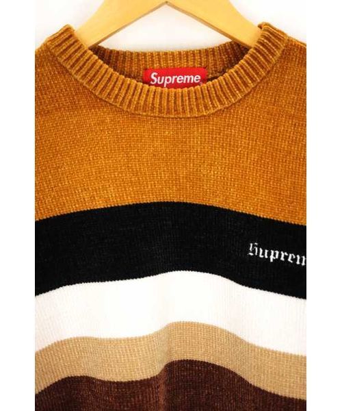 完売品】Supreme シェニール ボーダー セーター