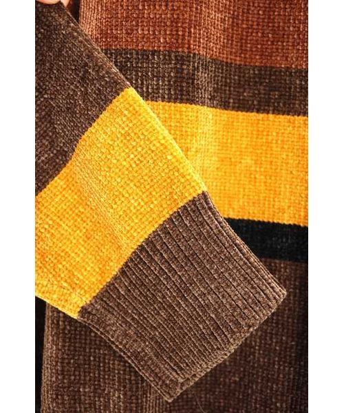 ブランド古着】Chenille Sweater シェニールボーダーニット