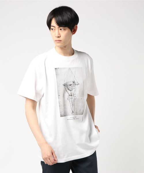 BAMBOO SHOOTS(バンブーシュート)の「BAMBOO SHOOTS / DE VINCI(Tシャツ/カットソー・メンズ・ホワイト/ブラック・SMALL/MEDIUM/LARGE/X-LARGE)」の1枚目の写真