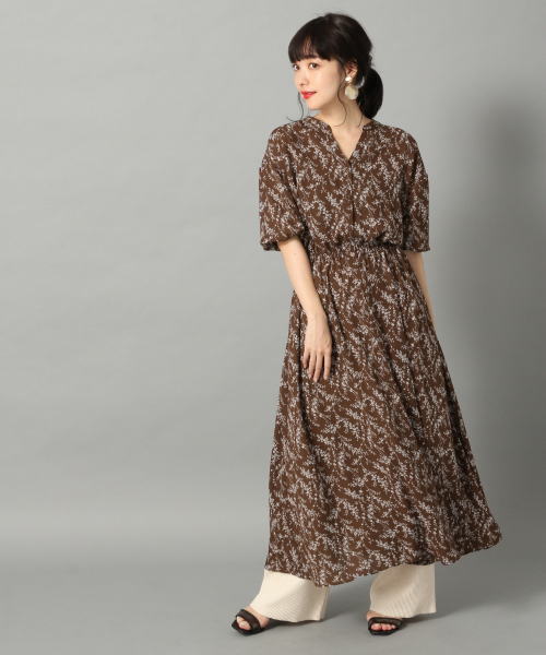 LOWRYS FARM（ローリーズファーム）の「ハナガラマエボタンワンピース　837143（ワンピース・レディース・オフホワイト/ブラック/ライトグレー/ブラウン・FREE）」の18枚目の写真