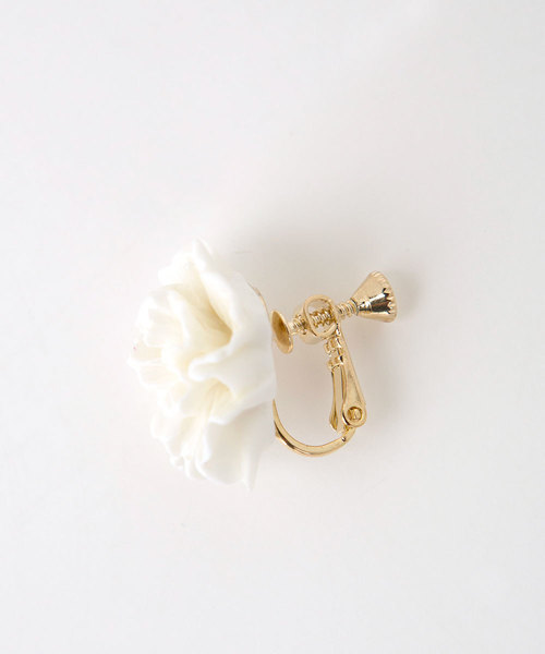 colleca la(コレカラ)の「グロッシーフラワーイヤリング(イヤリング・レディース・ホワイト/クリア・フリ-)」の7枚目の写真