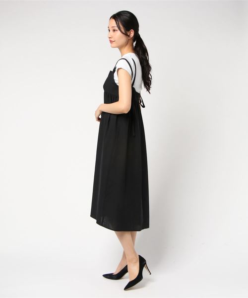 rps（アールピーエス）の「ダブルストラップキャミワンピース（ワンピース・レディース・ブラック/ベージュ/ネイビー/ライトカーキ・M）」の5枚目の写真