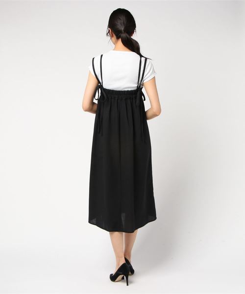 rps（アールピーエス）の「ダブルストラップキャミワンピース（ワンピース・レディース・ブラック/ベージュ/ネイビー/ライトカーキ・M）」の6枚目の写真