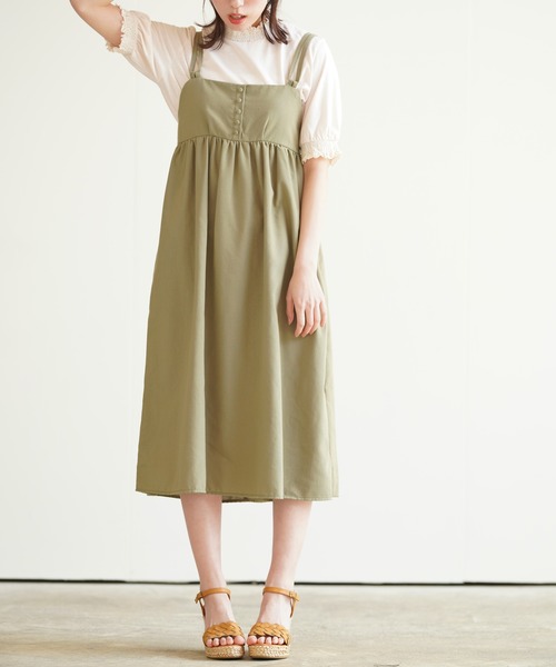 rps（アールピーエス）の「ダブルストラップキャミワンピース（ワンピース・レディース・ブラック/ベージュ/ネイビー/ライトカーキ・M）」の3枚目の写真