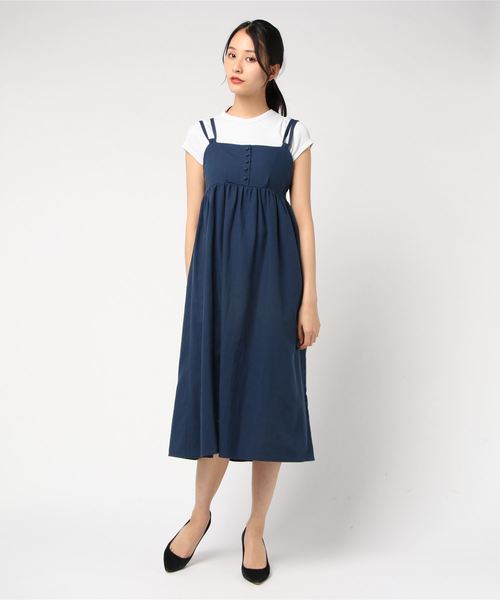 rps（アールピーエス）の「ダブルストラップキャミワンピース（ワンピース・レディース・ブラック/ベージュ/ネイビー/ライトカーキ・M）」の9枚目の写真