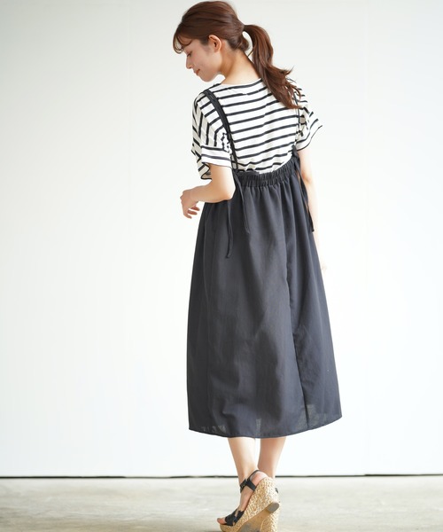 rps（アールピーエス）の「ダブルストラップキャミワンピース（ワンピース・レディース・ブラック/ベージュ/ネイビー/ライトカーキ・M）」の22枚目の写真