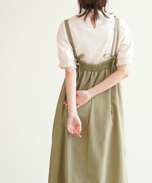 rps（アールピーエス）の「ダブルストラップキャミワンピース（ワンピース・レディース・ブラック/ベージュ/ネイビー/ライトカーキ・M）」の17枚目の写真