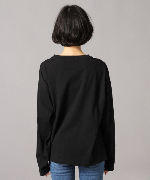 LOWRYS FARM(ローリーズファーム)の「ロゴプリントロンT 849782(Tシャツ/カットソー・レディース・オフホワイト/ブラック/ブラウン・FREE)」の9枚目の写真