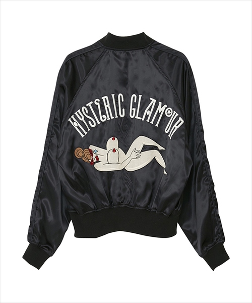 HYSTERIC GLAMOUR（ヒステリックグラマー）の「MISS HYSTERIC刺繍スカジャン（スカジャン・メンズ・ブラック・SMALL/MEDIUM/LARGE）」の7枚目の写真