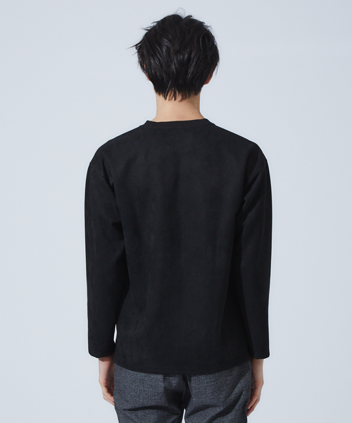 ABAHOUSE GRAY(アバハウスグレイ)の「【展開店舗限定】フェイク スウェード プルオーバー(スウェット・メンズ・カーキ/ブラック/グレイッシュベージュ・46/48)」の6枚目の写真
