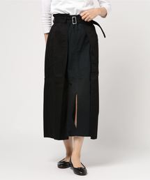綿ツイル配色タックスカート
