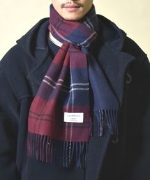 SHIPS | SHIPS: カシミヤ チェック リバーシブルマフラー 19FW(マフラー)