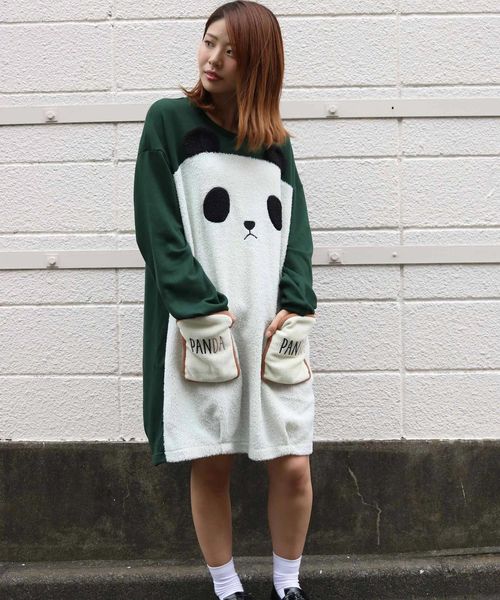 Rivet Surge リベットアンドサージ の パンダfaceワンピース ワンピース Wear Rivet Surge リベットアンドサージ の パンダfaceワンピース ワンピース Wear