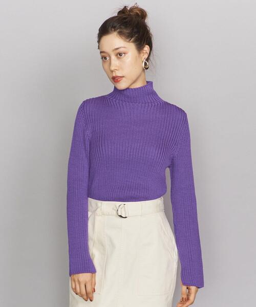 BEAUTY&YOUTH UNITED ARROWS(ビューティーアンドユースユナイテッドアローズ)の「BY リブタートルネックニットプルオーバー -ウォッシャブル-о(ニット/セーター・レディース・オフホワイト/ダークグリーン/ブラック/パープル・FREE)」の4枚目の写真