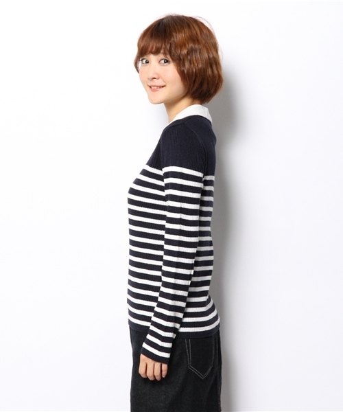 WEGO(ウィゴー)の「WEGO/襟付きニット(Tシャツ/カットソー・レディース・ブラック系その他/ダークグリーン/ブルー系その他/マスタード/ワイン/オフホワイト/ブラック/杢グレー/グリーン系その他/サックスブルー/ライトパープル・FREE)」の16枚目の写真