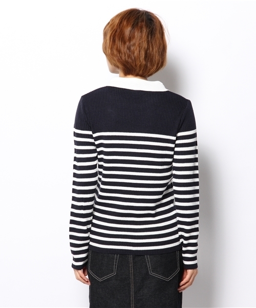 WEGO(ウィゴー)の「WEGO/襟付きニット(Tシャツ/カットソー・レディース・ブラック系その他/ダークグリーン/ブルー系その他/マスタード/ワイン/オフホワイト/ブラック/杢グレー/グリーン系その他/サックスブルー/ライトパープル・FREE)」の12枚目の写真