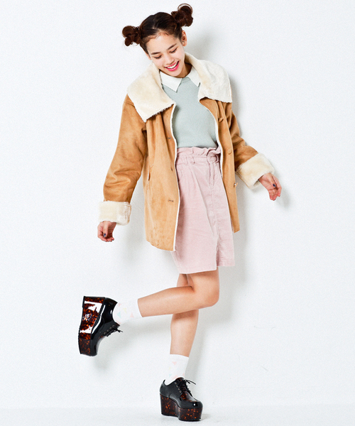 WEGO(ウィゴー)の「WEGO/襟付きニット(Tシャツ/カットソー・レディース・ブラック系その他/ダークグリーン/ブルー系その他/マスタード/ワイン/オフホワイト/ブラック/杢グレー/グリーン系その他/サックスブルー/ライトパープル・FREE)」の22枚目の写真