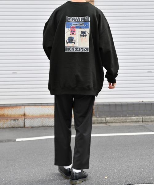 kutir(クティール)の「裏起毛レトロカー刺繍スウェット(スウェット・メンズ・ブラック/ベージュ/ネイビー・MEDIUM/LARGE)」の6枚目の写真