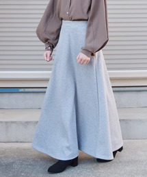 裏起毛スウェットロング丈フレアスカート