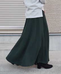 裏起毛スウェットロング丈フレアスカート