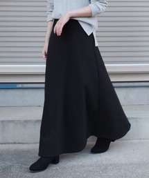 裏起毛スウェットロング丈フレアスカート