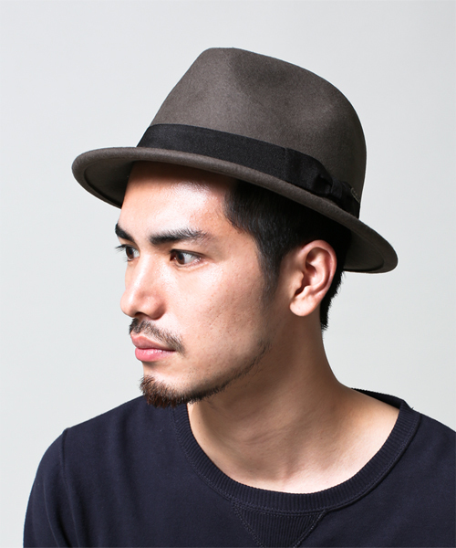 NANO universe（ナノユニバース）の「Mighty Shine(マイティ シャイン)/ 別注ミドルブリムハット（ハット・メンズ・ブラック/グレー/ブラウン・58）」の5枚目の写真