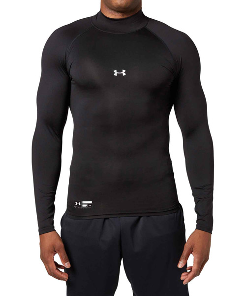 UNDER ARMOUR（アンダーアーマー）の「UAヒートギアアーマー コンプレッション ロングスリーブ モック シャツ（ベースボール/メンズ）（Tシャツ/カットソー・メンズ・ブラック/ブルー/ネイビー/ホワイト/レッド・XL/MD/SM/XXL/LG/3XL）」の3枚目の写真