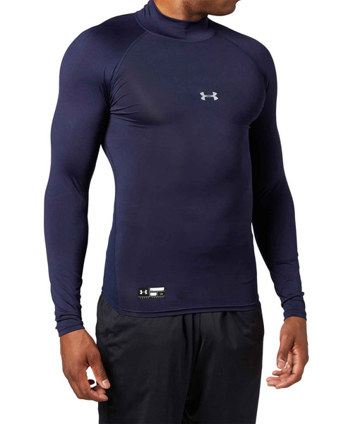 UNDER ARMOUR（アンダーアーマー）の「UAヒートギアアーマー コンプレッション ロングスリーブ モック シャツ（ベースボール/メンズ）（Tシャツ/カットソー・メンズ・ブラック/ブルー/ネイビー/ホワイト/レッド・XL/MD/SM/XXL/LG/3XL）」の7枚目の写真