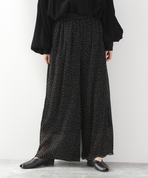 LOWRYS FARM（ローリーズファーム）の「シフォンプリーツガラパンツ　877373（その他パンツ・レディース・ブラック/アイボリー/ブラック系その他・FREE）」の3枚目の写真