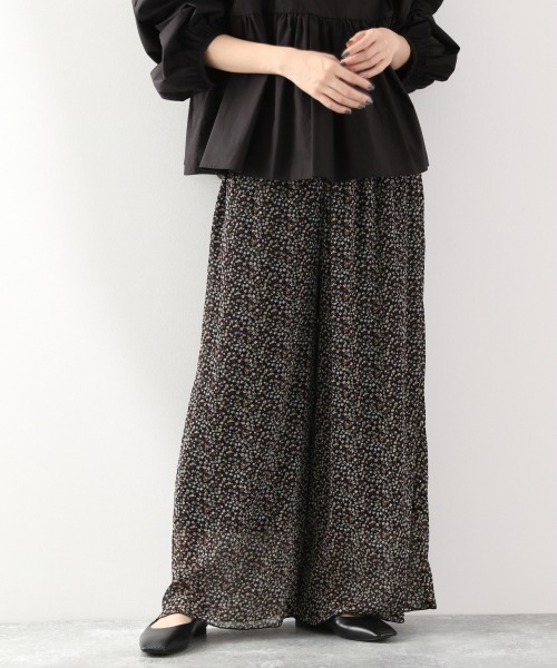 LOWRYS FARM（ローリーズファーム）の「シフォンプリーツガラパンツ　877373（その他パンツ・レディース・ブラック/アイボリー/ブラック系その他・FREE）」の6枚目の写真