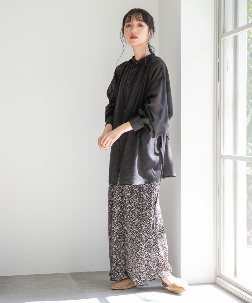 LOWRYS FARM（ローリーズファーム）の「シフォンプリーツガラパンツ　877373（その他パンツ・レディース・ブラック/アイボリー/ブラック系その他・FREE）」の5枚目の写真