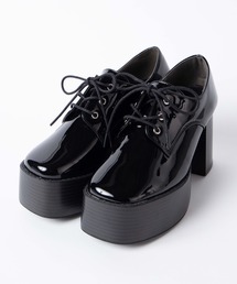 WEGO | WEGO/スクエアトゥレースアップボリュームヒールシューズ(その他シューズ)