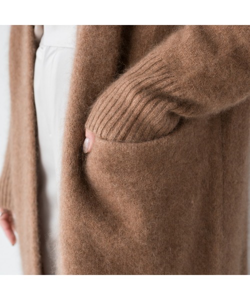 LOUNGEDRESS（ラウンジドレス）の「ラクーン100ニットガウン（カーディガン/ボレロ・レディース・ブラウン/ピンク/アイボリー/ミント・FREE）」の11枚目の写真