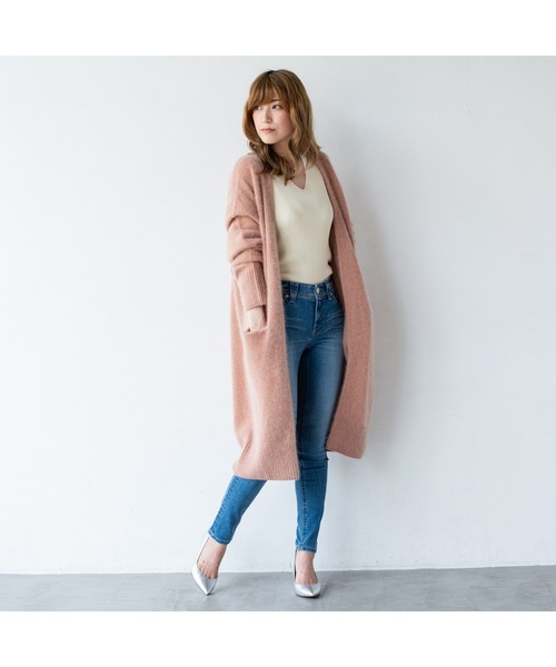 LOUNGEDRESS（ラウンジドレス）の「ラクーン100ニットガウン（カーディガン/ボレロ・レディース・ブラウン/ピンク/アイボリー/ミント・FREE）」の12枚目の写真