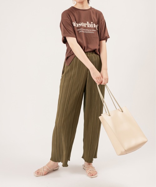 natural couture（ナチュラルクチュール）の「らくちんおしゃれプリーツパンツ（その他パンツ・レディース・ブラウン/カーキ/モカ/ライトベージュ・FREE）」の4枚目の写真