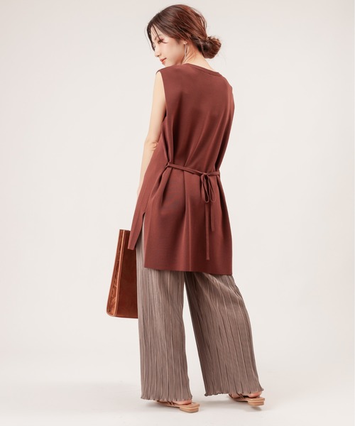 natural couture（ナチュラルクチュール）の「らくちんおしゃれプリーツパンツ（その他パンツ・レディース・ブラウン/カーキ/モカ/ライトベージュ・FREE）」の9枚目の写真