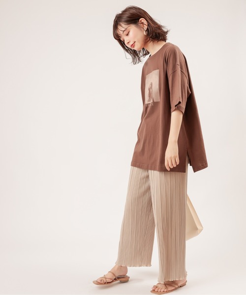 natural couture（ナチュラルクチュール）の「らくちんおしゃれプリーツパンツ（その他パンツ・レディース・ブラウン/カーキ/モカ/ライトベージュ・FREE）」の13枚目の写真