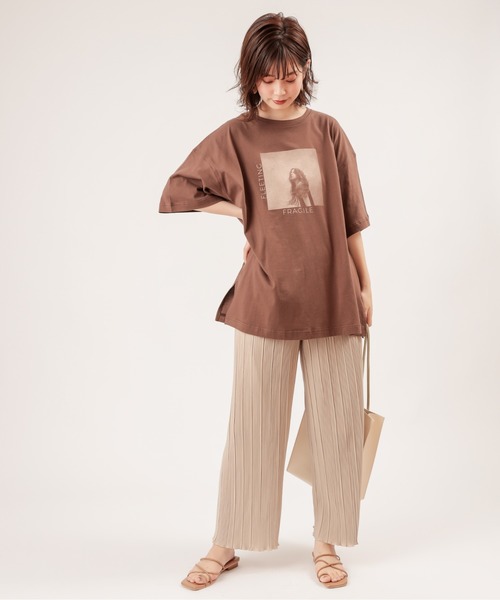 natural couture（ナチュラルクチュール）の「らくちんおしゃれプリーツパンツ（その他パンツ・レディース・ブラウン/カーキ/モカ/ライトベージュ・FREE）」の11枚目の写真