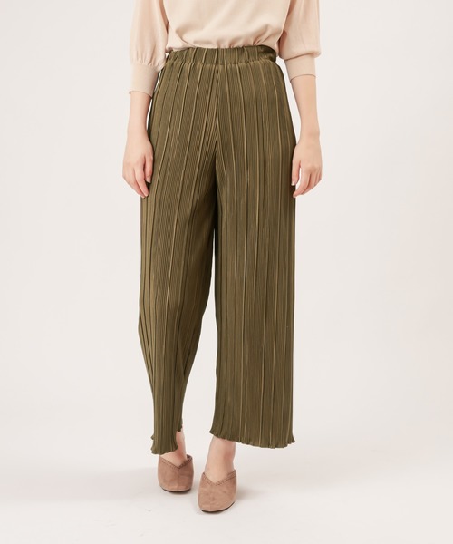 natural couture（ナチュラルクチュール）の「らくちんおしゃれプリーツパンツ（その他パンツ・レディース・ブラウン/カーキ/モカ/ライトベージュ・FREE）」の20枚目の写真