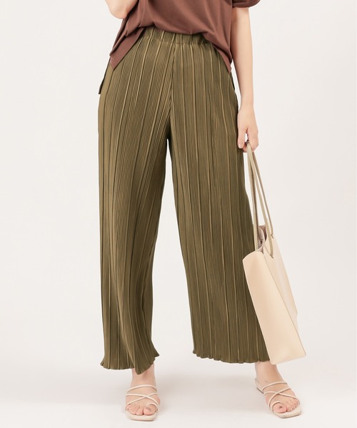 natural couture（ナチュラルクチュール）の「らくちんおしゃれプリーツパンツ（その他パンツ・レディース・ブラウン/カーキ/モカ/ライトベージュ・FREE）」の17枚目の写真