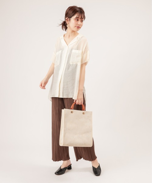 natural couture（ナチュラルクチュール）の「らくちんおしゃれプリーツパンツ（その他パンツ・レディース・ブラウン/カーキ/モカ/ライトベージュ・FREE）」の5枚目の写真