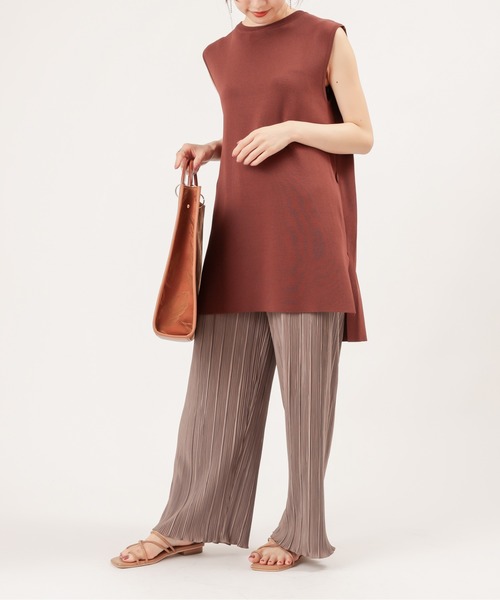 natural couture（ナチュラルクチュール）の「らくちんおしゃれプリーツパンツ（その他パンツ・レディース・ブラウン/カーキ/モカ/ライトベージュ・FREE）」の10枚目の写真