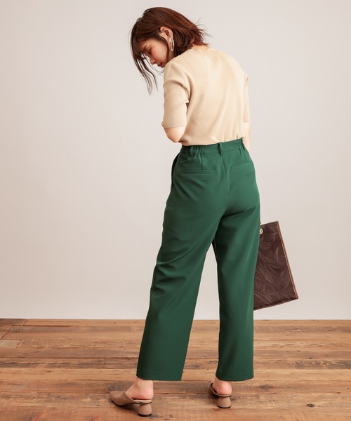 natural couture(ナチュラルクチュール)の「美シルエットスラックスパンツMサイズ(スラックス・レディース・ブラウン/ピンク/グリーン/アイボリー・MEDIUM)」の12枚目の写真