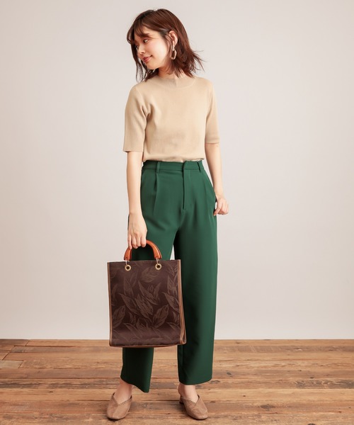 natural couture(ナチュラルクチュール)の「美シルエットスラックスパンツMサイズ(スラックス・レディース・ブラウン/ピンク/グリーン/アイボリー・MEDIUM)」の13枚目の写真