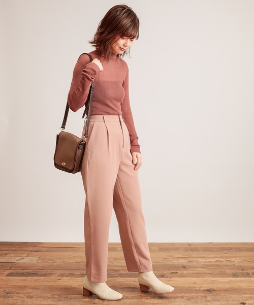 natural couture(ナチュラルクチュール)の「美シルエットスラックスパンツMサイズ(スラックス・レディース・ブラウン/ピンク/グリーン/アイボリー・MEDIUM)」の14枚目の写真