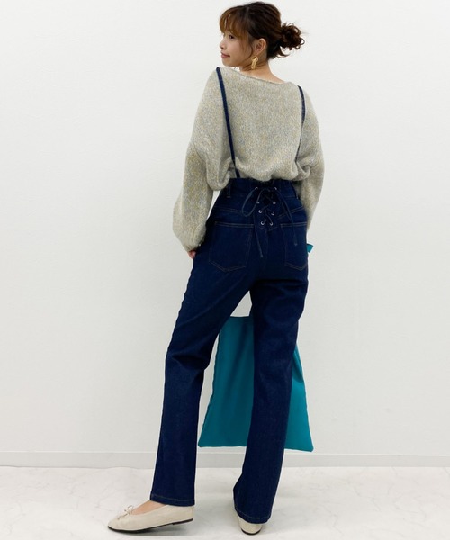 archives（アルシーヴ）の「Vネックニットプルオーバー（ニット/セーター・レディース・グリーン/モカ/ブルー/ベージュ・MEDIUM）」の6枚目の写真