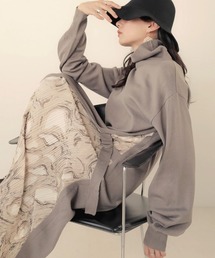 Bab | サイドプリーツワンピース/サイドプリーツタートルニットワンピース(ワンピース)