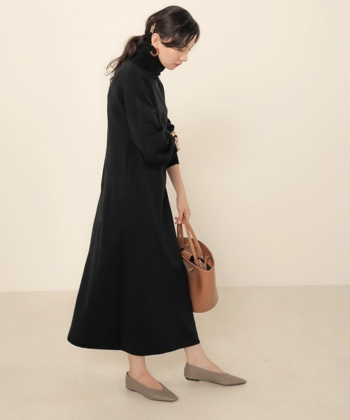 Bab（バブ）の「サイドプリーツワンピース（ワンピース・レディース・チャコールグレー/ブラック/モカ/A/B・FREE）」の14枚目の写真