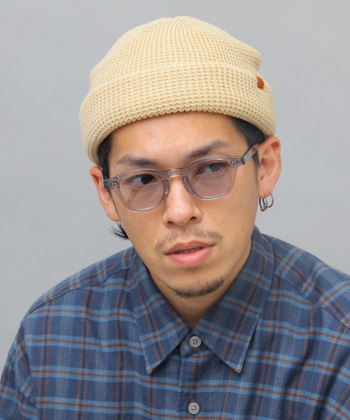 UNIVERSAL OVERALL（ユニバーサルオーバーオール）の「【 UNIVERSAL OVERALL / ユニバーサルオーバーオール 】 アクリル ワッフル ロールニット / ショートワッチ / ニット帽（ニットキャップ/ビーニー・メンズ・ブラック/ブラウン/カーキ/アイボリー・FREE）」の7枚目の写真